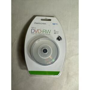 Memorex Mini DVD plus RW 10 Pack (Discontinued by Manufacturer) Single Sided